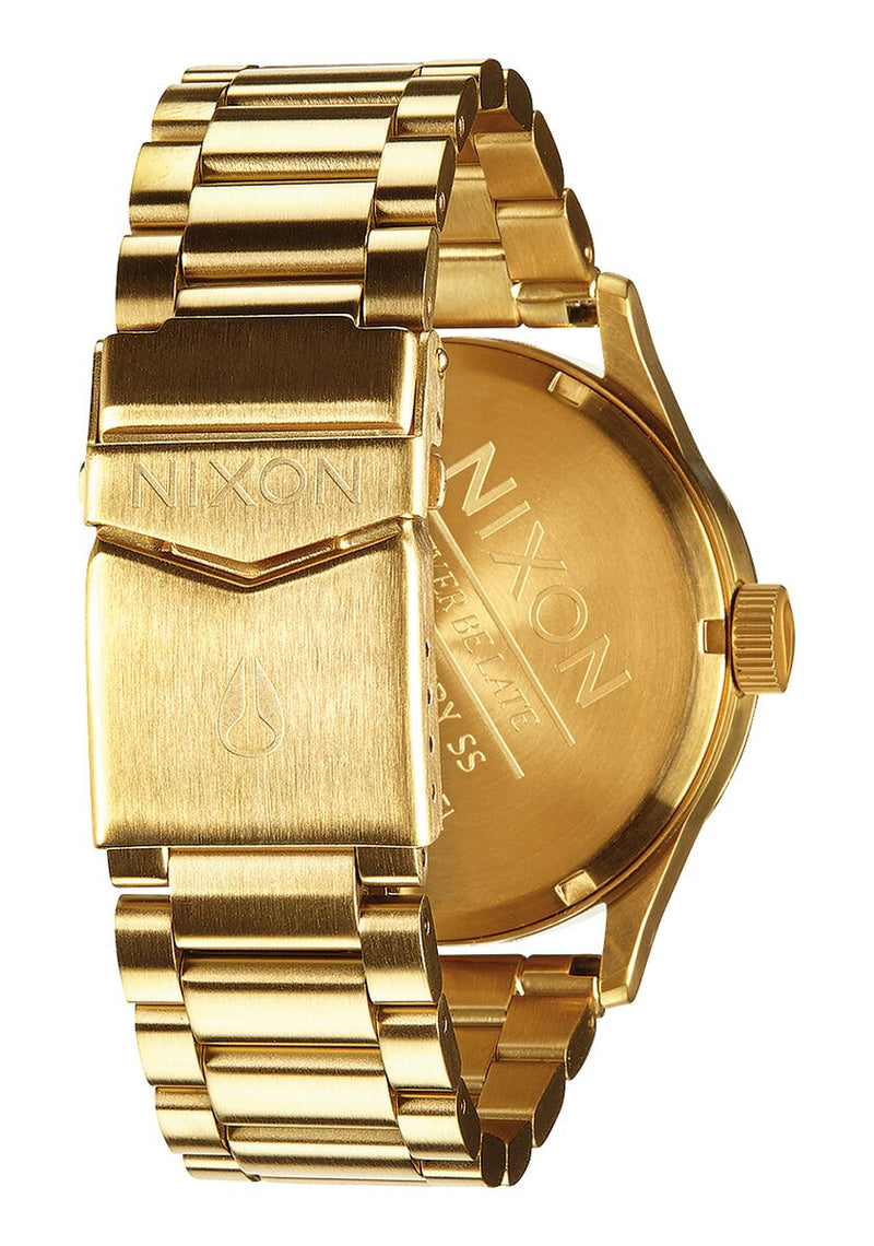 Nixon Sentry Stainless Steel Gold & Green Sunray Men's Watch A356-1919 - The Watches Men & CO #3