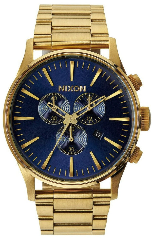 Nixon Sentry Chronograph Blue Sunray Dial Men's Watch  A386-1922 - Watches of Australia