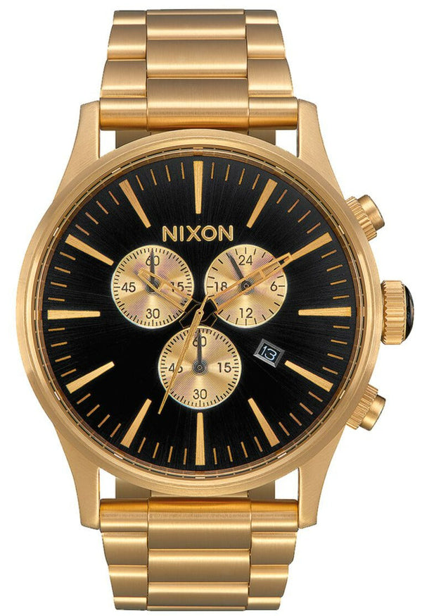 Nixon Sentry Chrono All Gold & Black Men's Watch Men's Watch  A386-510 - Watches of Australia