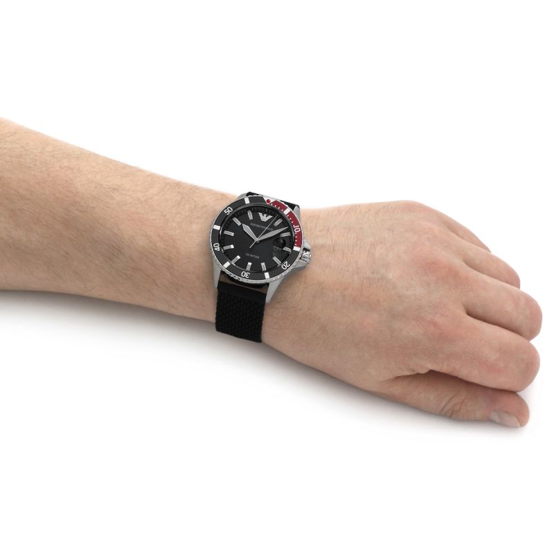 Emporio Armani Diver Black Dial Men's Watch AR11341
