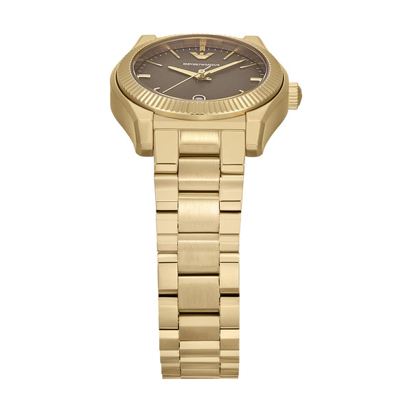 Emporio Armani Three-Hand Gold-Tone Brown Dial Stainless Steel Watch AR11700 AR11700 - Image 2