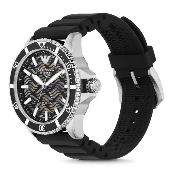 Emporio Armani Automatic Black Silicone Men's Watch AR60062 - Watches of Australia #2