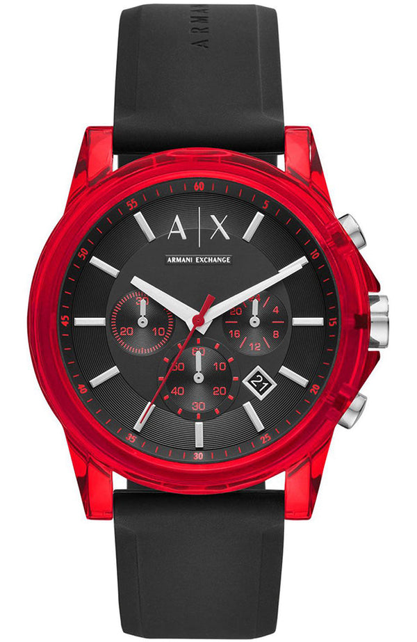 Outerbanks Red Silicon Strap Men's Watch  AX1338 - Watches of Australia