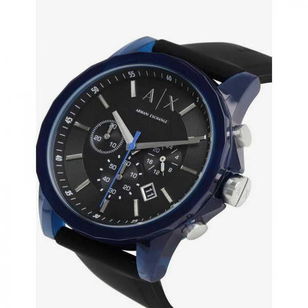 Armani Exchange Outerbanks Blue Silicon Strap Men's Watch AX1339 - Watches of Australia #2