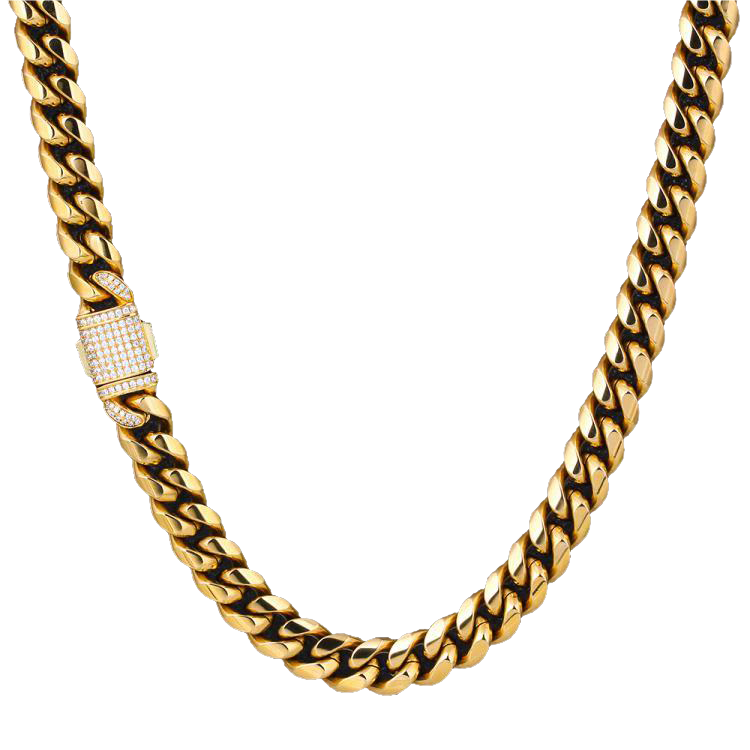 Big Daddy 12mm Clasp Gold Cuban Chain