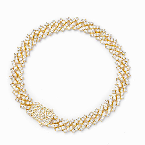 Big Daddy 9MM Prong Gold Cuban Link Bracelet