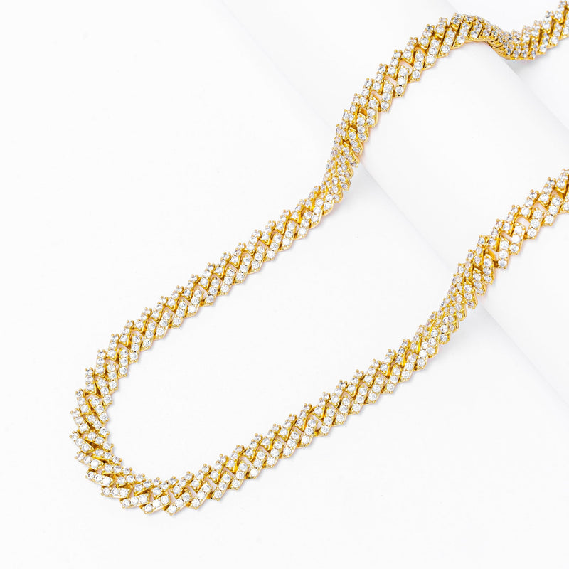 Big Daddy 9MM Prong Gold Cuban Link Chain