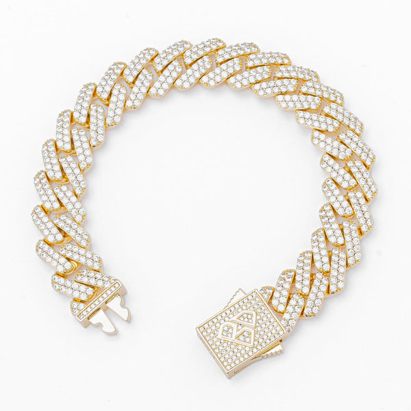 Big Daddy 12MM Gold Figaro Bracelet