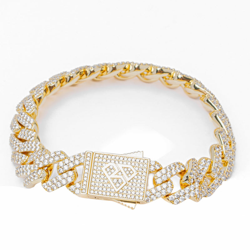 Big Daddy 12MM Gold Figaro Bracelet