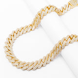 Big Daddy 19MM Straight Edge Cuban Gold Chain