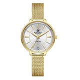 BEVERLY HILLS POLO CLUB Women’s Gold Mesh Strap Watch – BP3312X.130