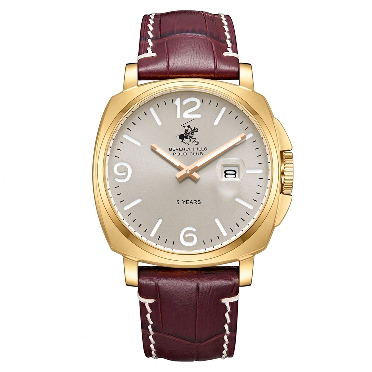 Beverly Hills Polo Club 5 Years Gold Red Leather Watch BP3867X.162