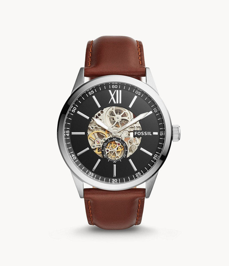 Fossil Flynn Automatic Brown Leather Men's Watch BQ2270 - Watches of Australia #2