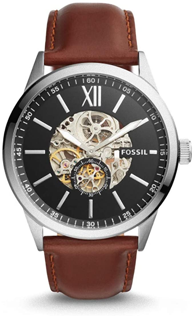 Fossil Flynn Automatic Brown Leather Men's Watch  BQ2270 - Watches of Australia