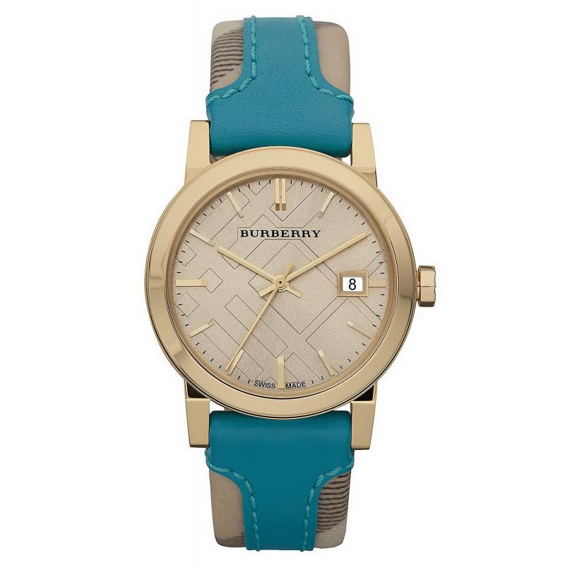 Burberry Ladies Blue Leather Strap Women's Watch  BU9112 - Watches of Australia