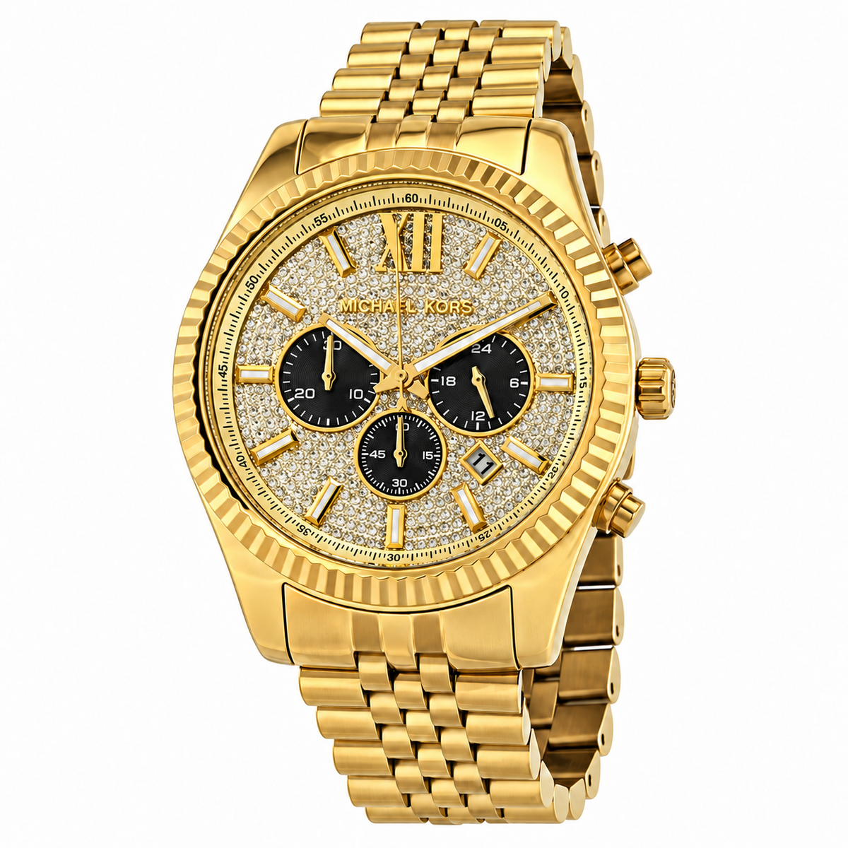 Michael Kors Lexington 44MM Chronograph Golden Watch - MK8494