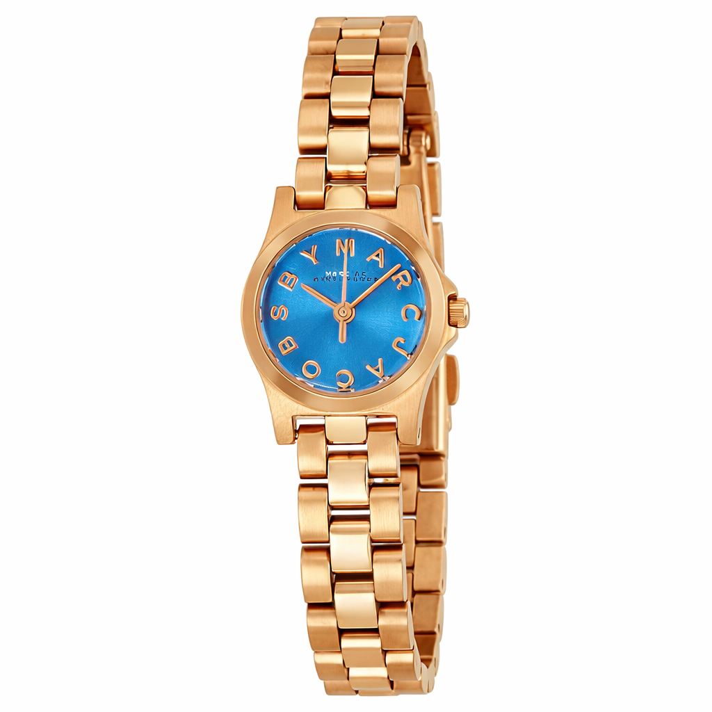 Marc By Marc Jacobs Henry Dinky Blue Dial Rose Gold Watch MBM3204