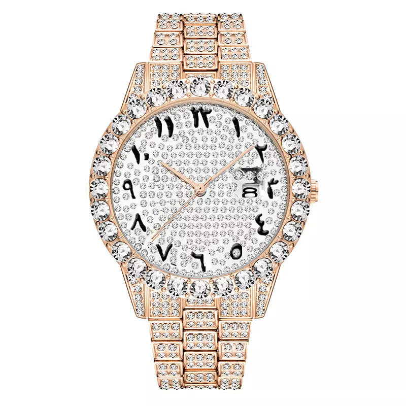 Big Daddy Bling Rose Arabic Numeral Watch