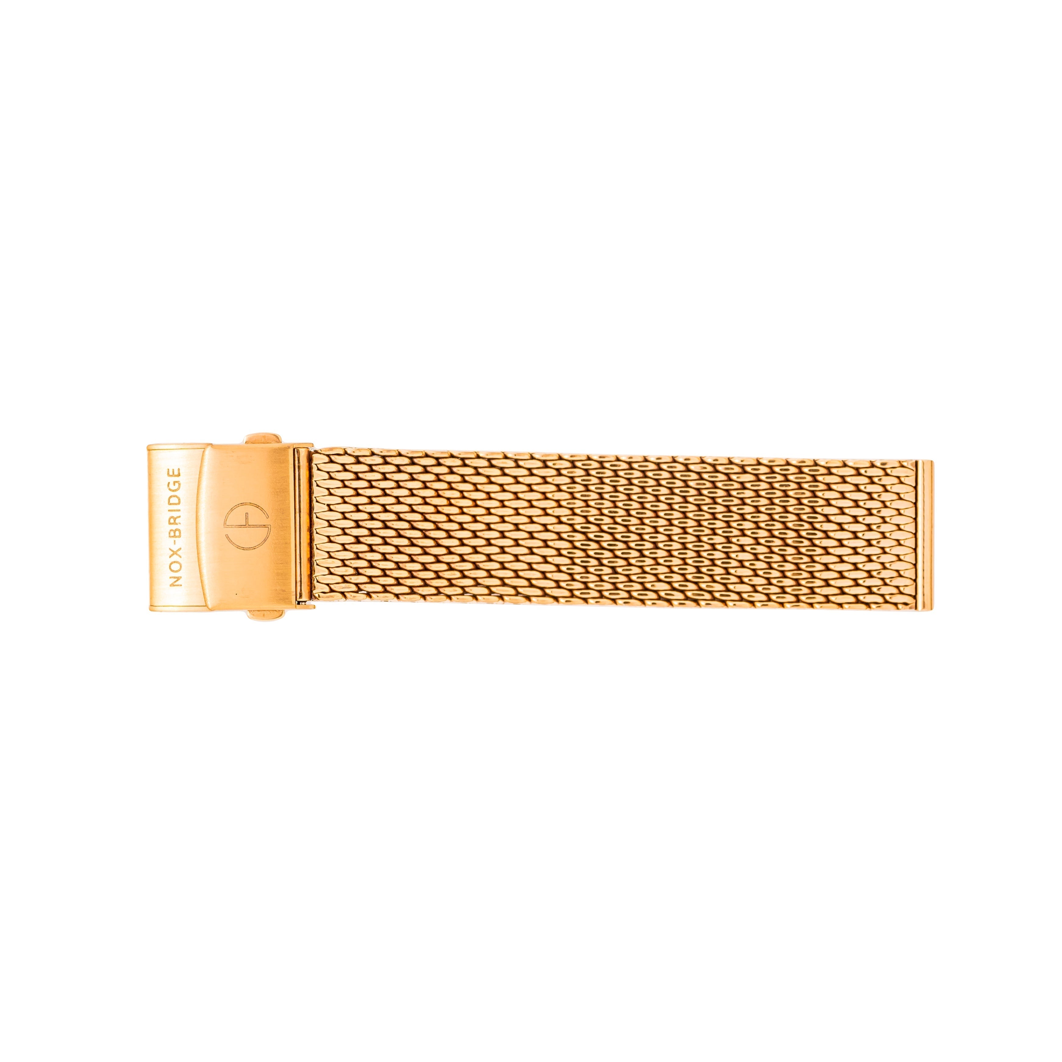 Noxbridge Phoenix Stainless Steel Mesh Rose Gold Bracelet