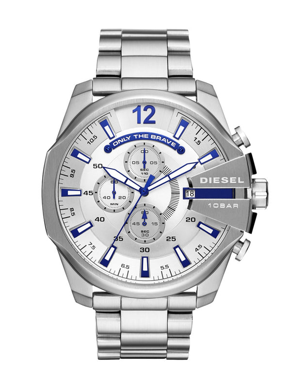 Diesel Mega Chief Chrono Silver Men's Watch  DZ4477 - Watches of Australia