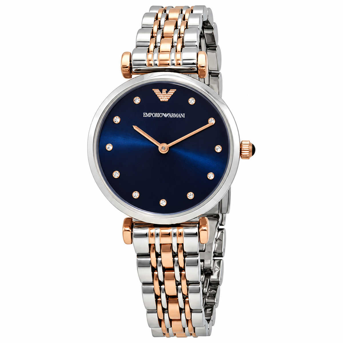 Emporio Armani Quartz Crystal Blue Dial Ladies Watch AR11092