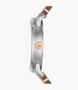 Fossil Commuter Three-Hand Light Brown Leather Men's Watch FS5417