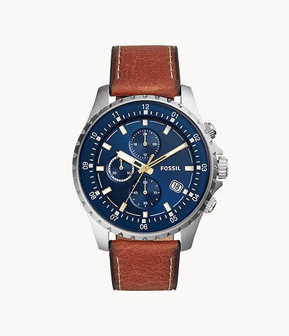 Fossil Dillinger Chronograph Brown Leather Men's Watch FS5675