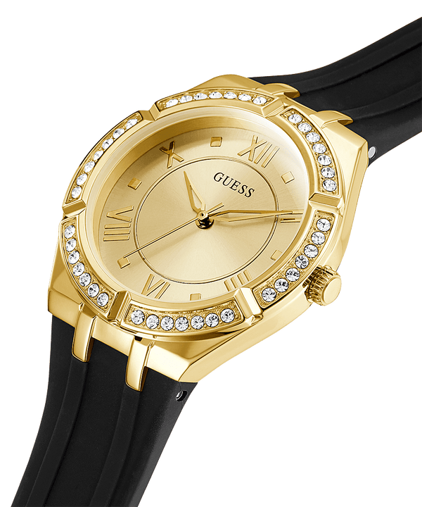 Guess Gold Cosmo Black Strap Women's Watch GW0034L1