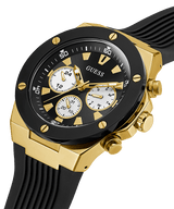 Guess Gold Case Black Strap Men's Watch GW0057G1