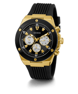 Guess Gold Case Black Strap Men's Watch GW0057G1
