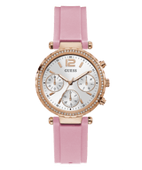 Guess Solstice Rose Gold Silicone Women's Watch GW0113L4