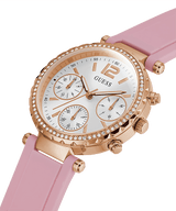 Guess Solstice Rose Gold Silicone Women's Watch GW0113L4