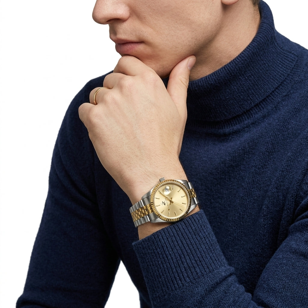 Beverly Hills Polo Club Classy Two-Tone Date Watch - BP3827X.210