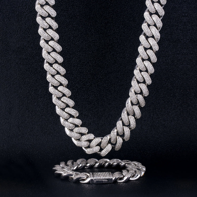 Big Daddy 18mm Silver & Cuban Link Chain