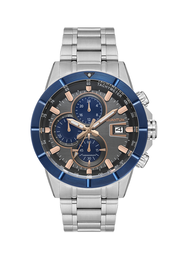 Quantum Men's Grey Dial Chronograph Watch – HNG1067.360