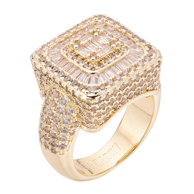 Big Daddy Conqueror Iced Out Baguette Ring