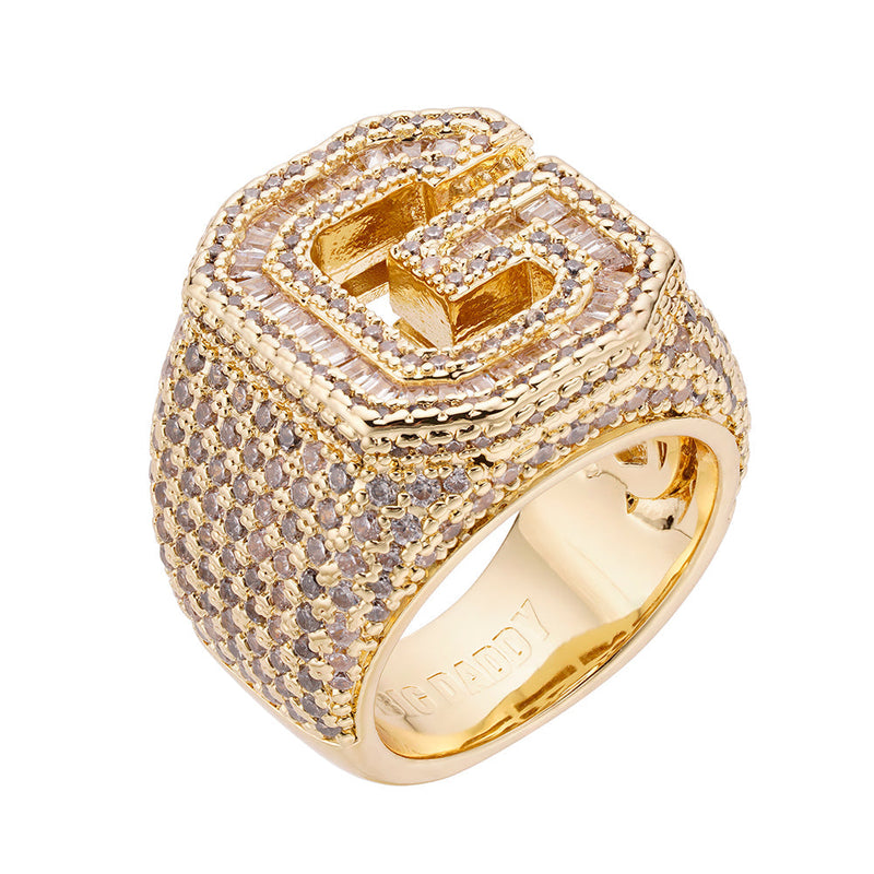 Big Daddy Top G Iced Out Baguette Ring