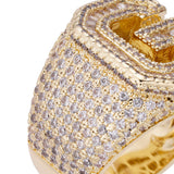 Big Daddy Top G Iced Out Baguette Ring