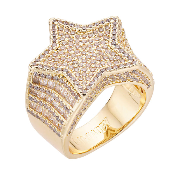 Big Daddy Big Star Baguette Ring