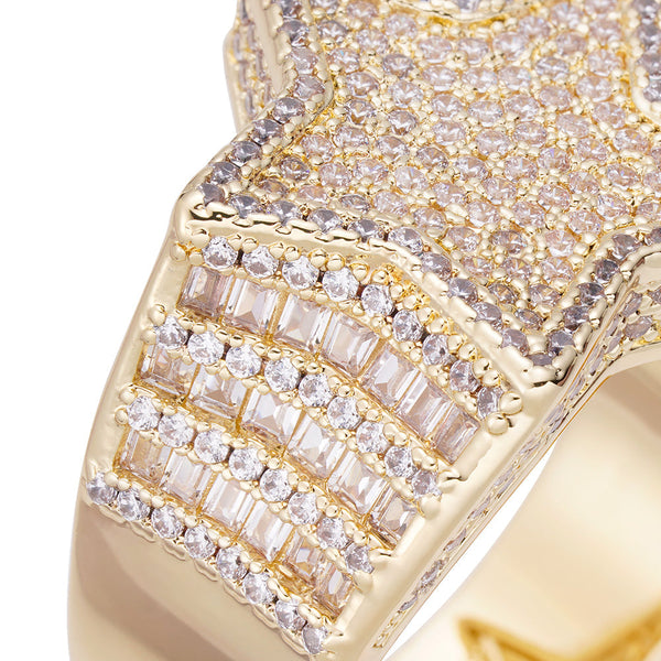 Big Daddy Big Star Baguette Ring