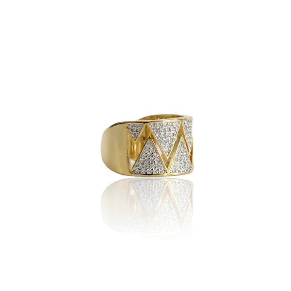 Big Daddy Bling Shape Gold Ring