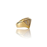 Big Daddy Bling Shape Gold Ring