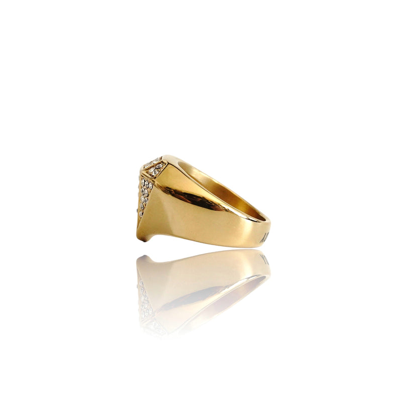 Big Daddy Bling Shape Gold Ring