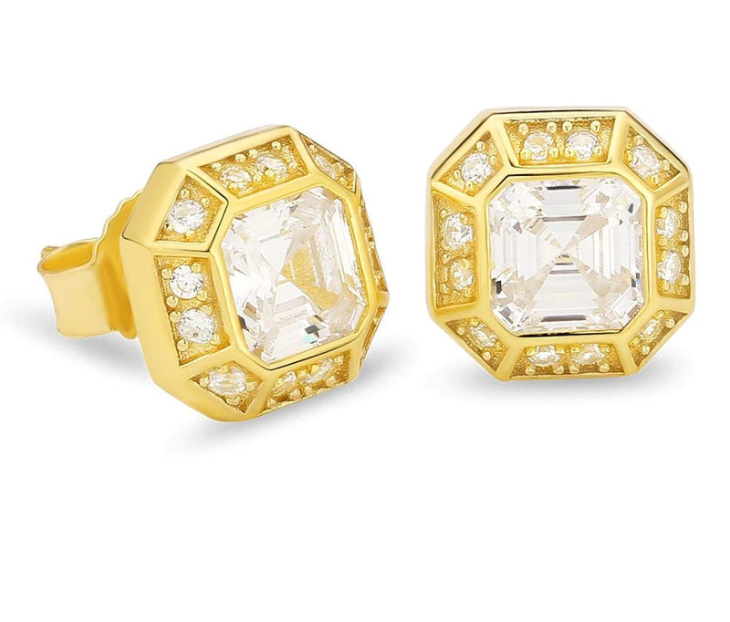 Big Daddy Emerald Cut Stud Earrings