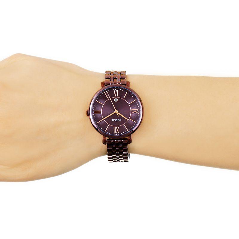 Fossil Jacqueline Wine Ion-plated Ladies Watch ES4100 - Watches of Australia #4