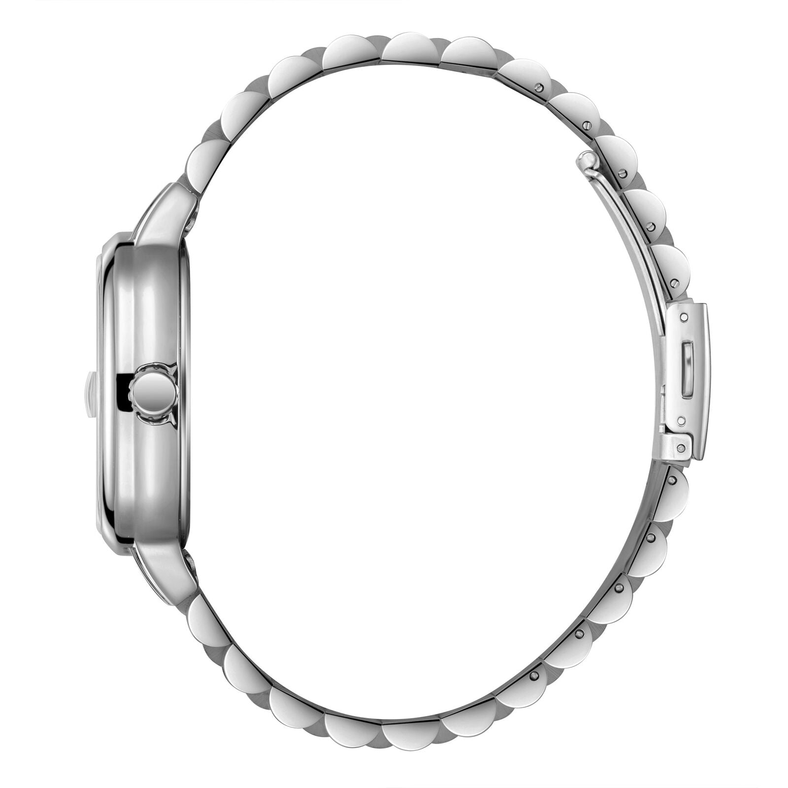 Lee Cooper Modern Square Date Window Blue Dial Silver Watch - LC08306.390