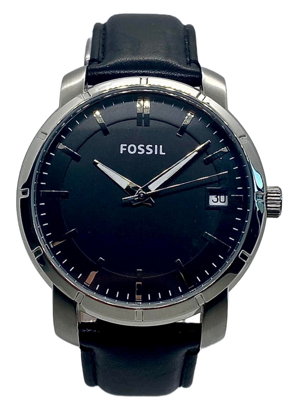 Fossil Black Dial Leather Strap Automatic Men's Watch  BQ1274 - Watches of Australia