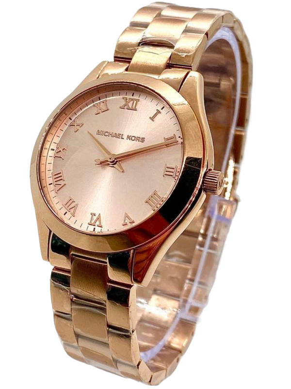 Michael Kors Mini Slim Sunway Rose Gold Dial Ladies Watch MK3457