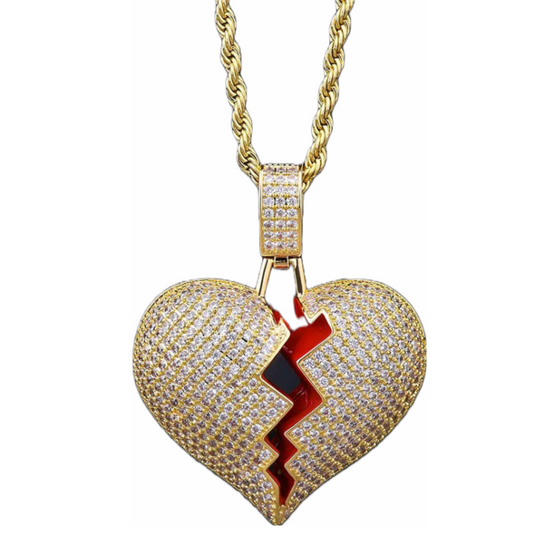 Big Daddy Broken Heart Gold Pendant