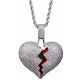 Big Daddy Broken Heart Silver Pendant